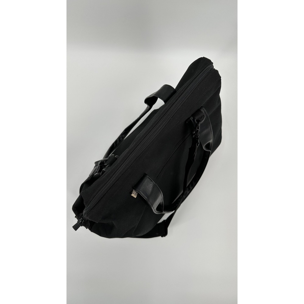 BEIS The Mini Weekender Convertible Bag Black Canvas Vegan Leather Travel Tote - Picture 6 of 9